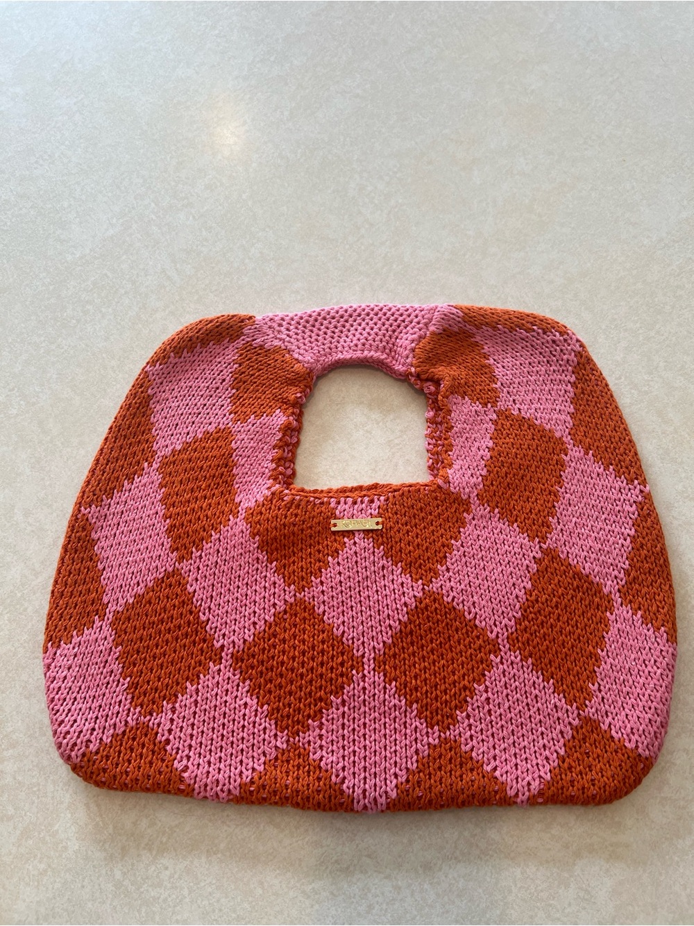 Kopari Crochet Checkered Purse, Never Used